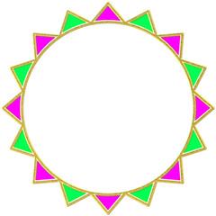 frame with colorful flags