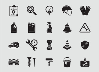 Tools and Repair Solid Icon Pack for Technical Services