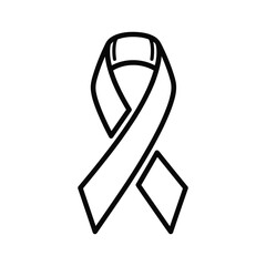 Awareness ribbon icon symbol for support and hope