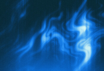 Close-up abstract blue liquid swirl and wave patterns forming ethereal shapes against a dark background for artistic design, science visualization, and digital media projects