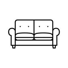 Sofa icon furniture symbol for living room