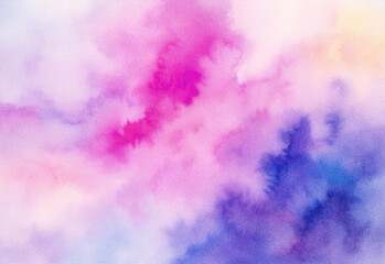 Soft watercolor gradient background with pink, purple, and blue pastel tones blending into a dreamy abstract texture for design projects, branding, invitations, and website headers