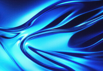 Abstract blue digital background with flowing neon curves and glowing lines, a futuristic high-energy design suitable for technology branding, presentations, and creative media
