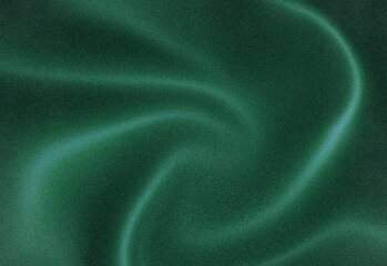 Abstract green glitter swirling background with smooth curved ribbons and sparkling particles, ideal for creative projects, tech designs, nature aesthetics, and presentations