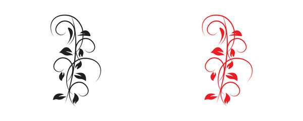 Minimal botanical leaf line art vector. Tattoo flower icon. simple botanical line drawings featuring delicate leaves and branches, ideal for logos, tattoos, invitations, and modern decor.eps10