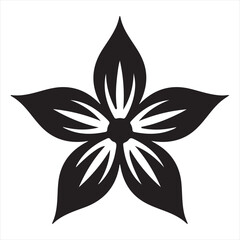 black and white flower