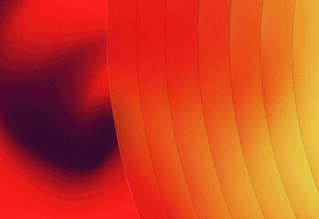 Abstract warm gradient background with curved rings in red, orange, and yellow tones, subtle grain texture, modern design for technology, creativity, and marketing use