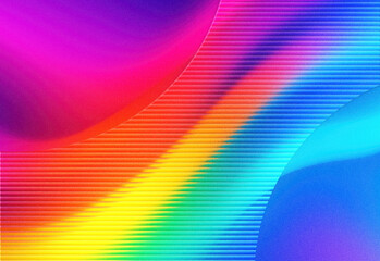 Vibrant abstract gradient background featuring rainbow spectrum, smooth curved shapes, and diagonal texture for design, branding, advertising, creative projects