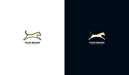 Fastest running cheetah logo, fast running cheetah icon, fastest animal symbol, template design © Rouf Creative