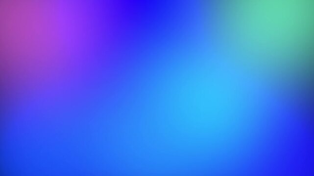 A soft gradient blur background animation dominated by blue, with hints of green and purple. Ideal for use in modern video templates, motion graphics