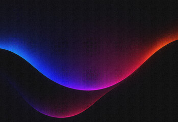 Abstract colorful gradient wave over a dark backdrop featuring neon blue, purple, and pink arcs that convey creativity, modern design, digital art, and energetic visual inspiration