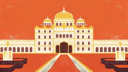 Vector taj mahal agra india