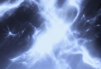 Fototapeta premium Abstract blue nebulous cloud texture with soft wisps and scattered stars, a cinematic space background ideal for technology, science, inspiration, and versatile design projects