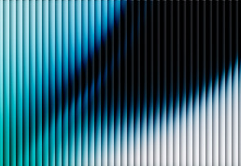 Fototapeta premium Abstract blue diagonal striped pattern with vertical ridges and gradient shading, a modern dynamic background for tech, design, advertising, and creative projects