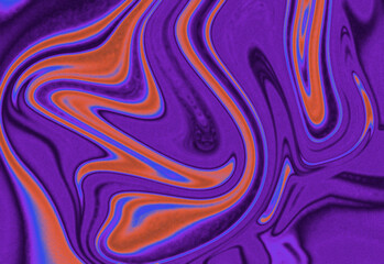 Vibrant abstract marbled pattern featuring bold purple and orange swirls, a texture ideal for backgrounds, wallpapers, graphic design projects, digital art, and creative visuals