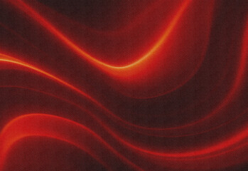 Abstract red neon waves and flowing light ribbons across a dark textured background, creating a dynamic composition ideal for technology design, digital marketing, and visuals