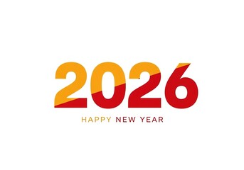 Happy new year 2026 modern festive graphic design