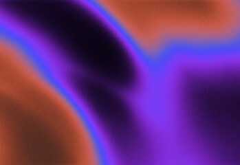 Abstract digital background with flowing purple, blue and orange gradient shapes, grainy texture and smooth curves, ideal for modern branding, creative design, marketing materials