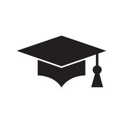 graduation cap on white background. vector eps 10