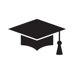 graduation cap on white background. vector eps 10