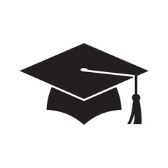 graduation cap on white background. vector eps 10