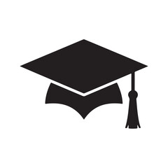 graduation cap on white background. vector eps 10