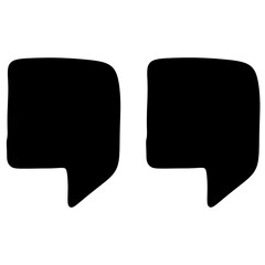 Bold Black Closing Quotation Marks with Rounded Corners