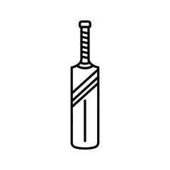 Cricket bat icon for sport and game