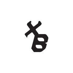 XB Alphabet Unique minimalist overlaping Monogram Simple Design Initial Bold Logo