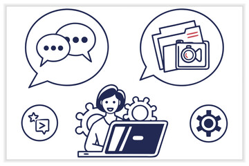 Business Teamwork Illustration Set Collaboration, Office Meeting, Leadership, and Corporate Success Concepts