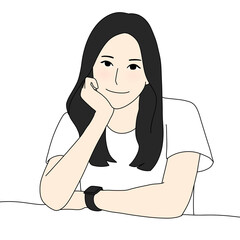 girl with headphones