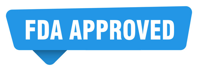 fda approved sticker. fda approved blue sign isolated on transpatent background