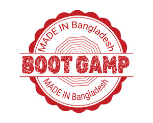 Distressed Boot Camp Certification Stamp from Bangladesh