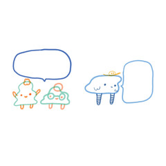 Cute things Dialog Box illustrations of communication.