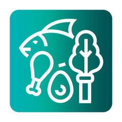 paleo friendly black line icon for digital and print projects.