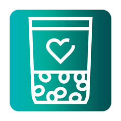 cholesterol free black line icon for digital and print projects.