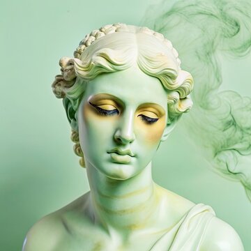 Venus De Milo Statue Adorned With Striking Smoky Eyes Makeup Creates a Unique Art Piece