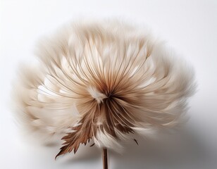 Fototapeta premium flower with soft and fluffy texture against a clean white background fluffy garden