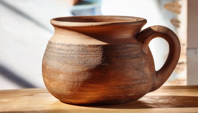 large oversized rustic stoneware mug textured surface home handcrafted