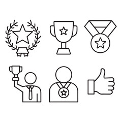 Winner icon vector silhouette