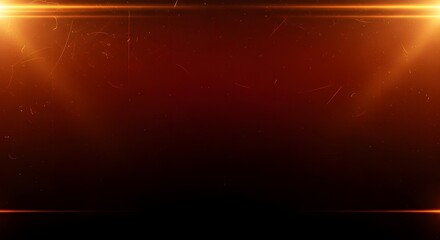 Intense golden light beams emanate from the top and bottom of a deep red, textured background, creating a dramatic and atmospheric effect.