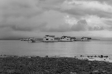 view of the boat on the sea