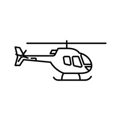 Simple line drawing of a helicopter