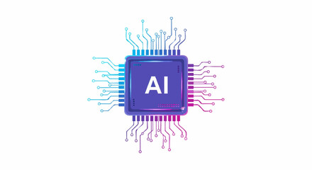 Gradient Modern AI Circuit Icon