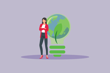 sustainability Businesses concept. colored flat vector illustration isolated