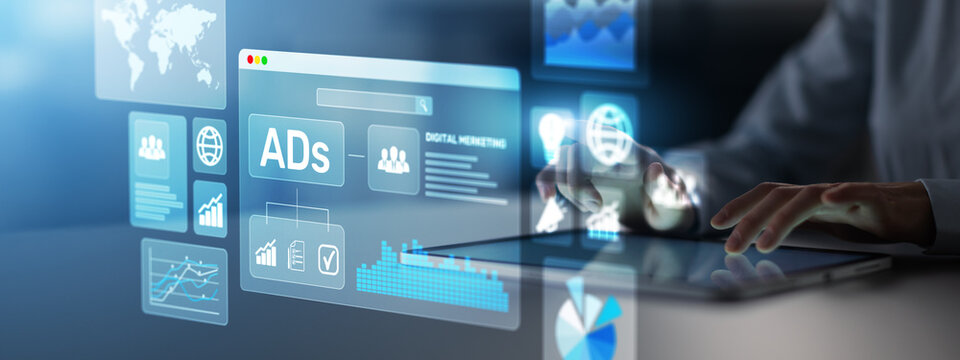 Digital Marketing and Online Advertising Analytics on Virtual Interface.