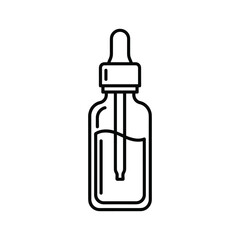 Dropper bottle with liquid, representing serum or essential oil