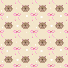 seamless pattern with teddy bears