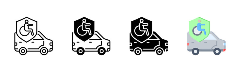 Safe Transportation Icon, Multi Styles Icon Set