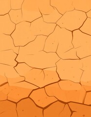Cartoon-style illustration of cracked, parched earth in varying shades